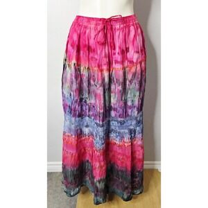 Vintage 1970s Indian Cotton Skirt, Patchwork, Maxi Skirt, Wrap Skirt